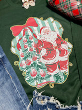 Load image into Gallery viewer, Preppy Santa Christmas Portrait Sweatshirt
