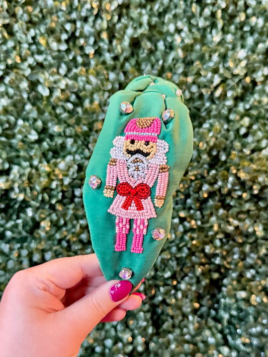 Green & Pink Nutcracker Headband