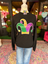Load image into Gallery viewer, Mardi Gras jester hat tee
