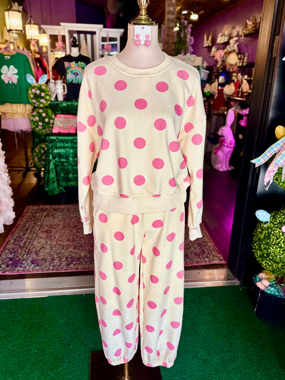 Blush Dot Darlin’ Lounge Set