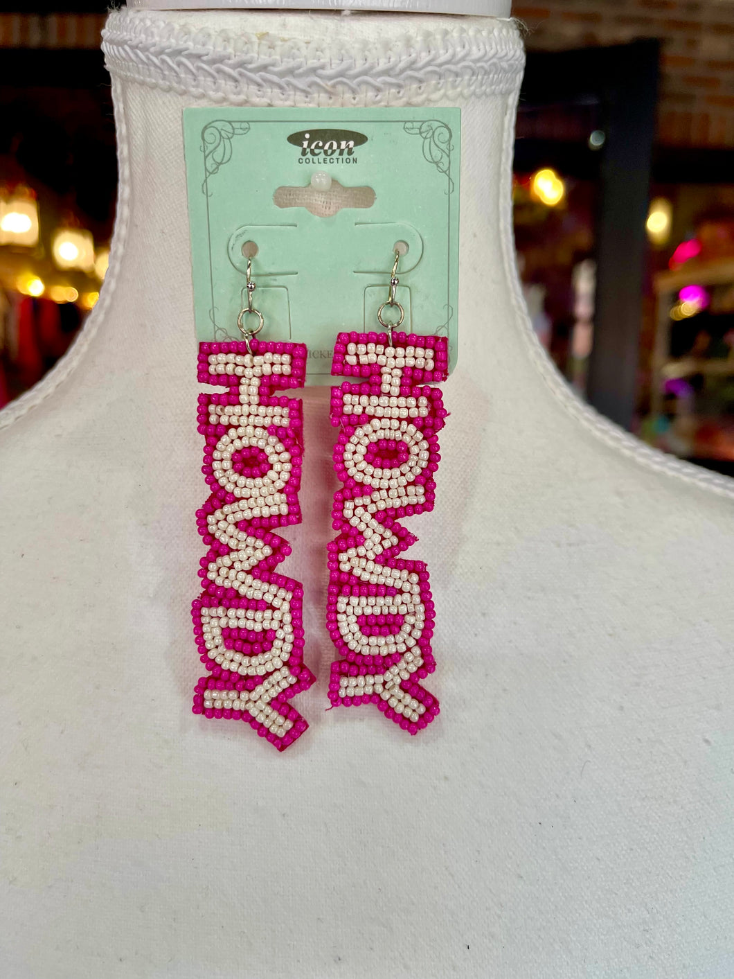 Fuchsia “Howdy” earrings