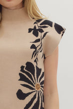Load image into Gallery viewer, Ecru &amp; Black Floral Sweater
