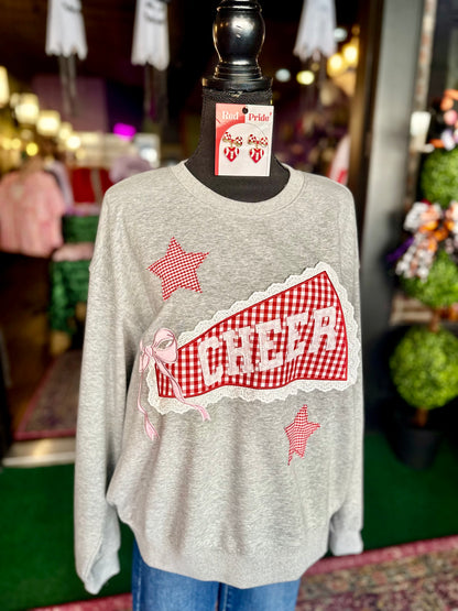 Game Day CHEER Patchwork Crewneck