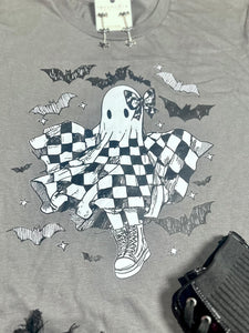 Checkered Coquette Ghost T-Shirt