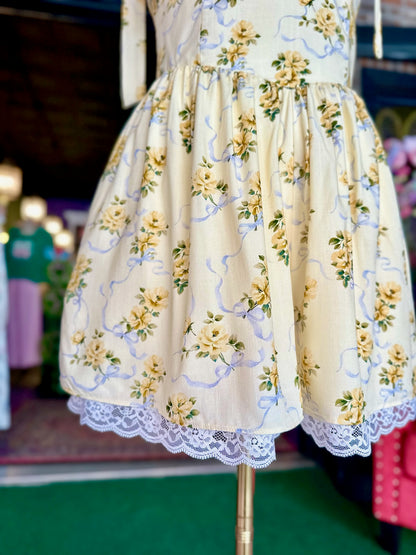 Lemon Lace Daydream Floral Romper