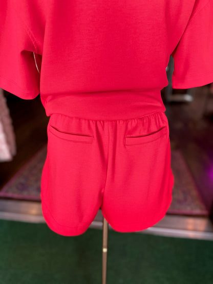 Ruby Scuba Top & Shorts Set