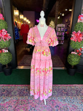 Load image into Gallery viewer, Bubble Gum Pink Floral Maxi dress
