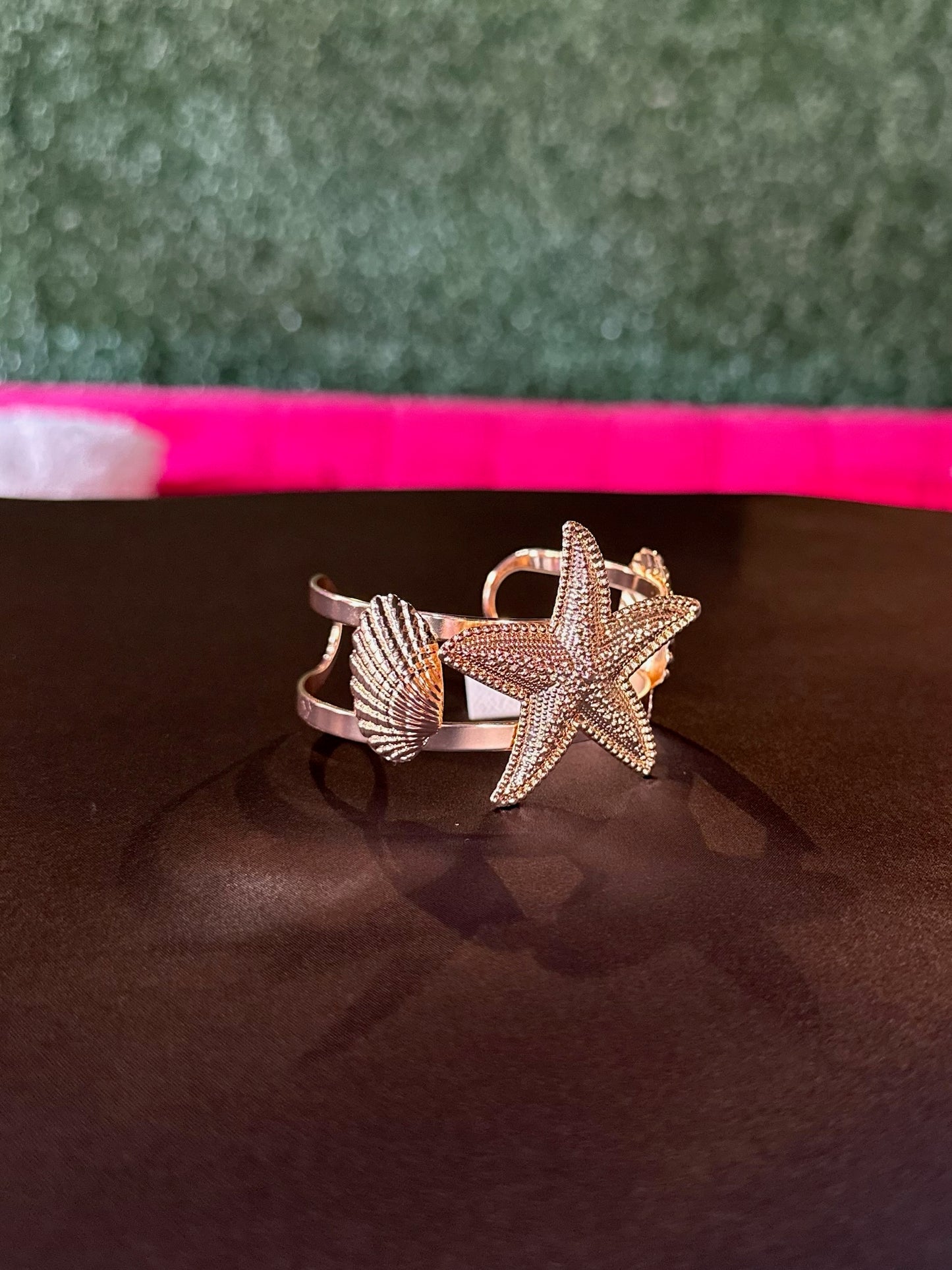 Shell & Starfish Cuff Bracelet