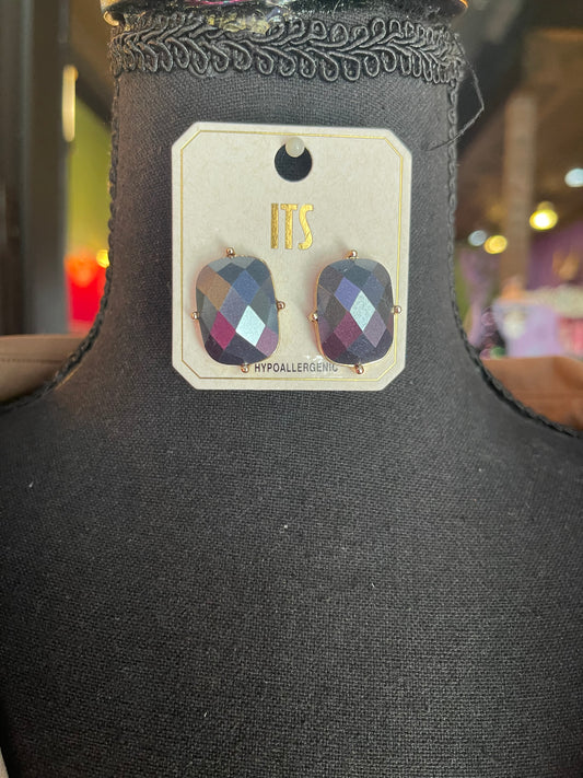 Black Stone Earrings