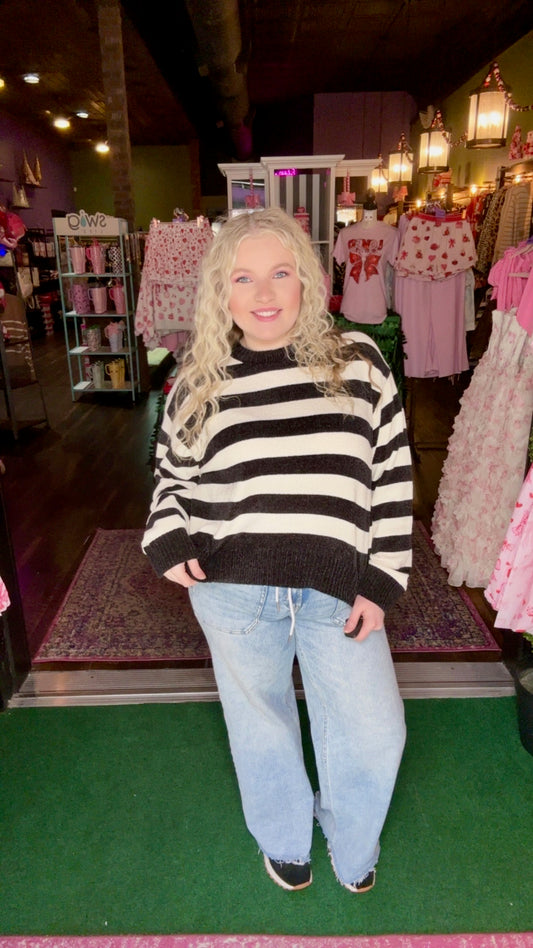 Black & White Striped Sweater