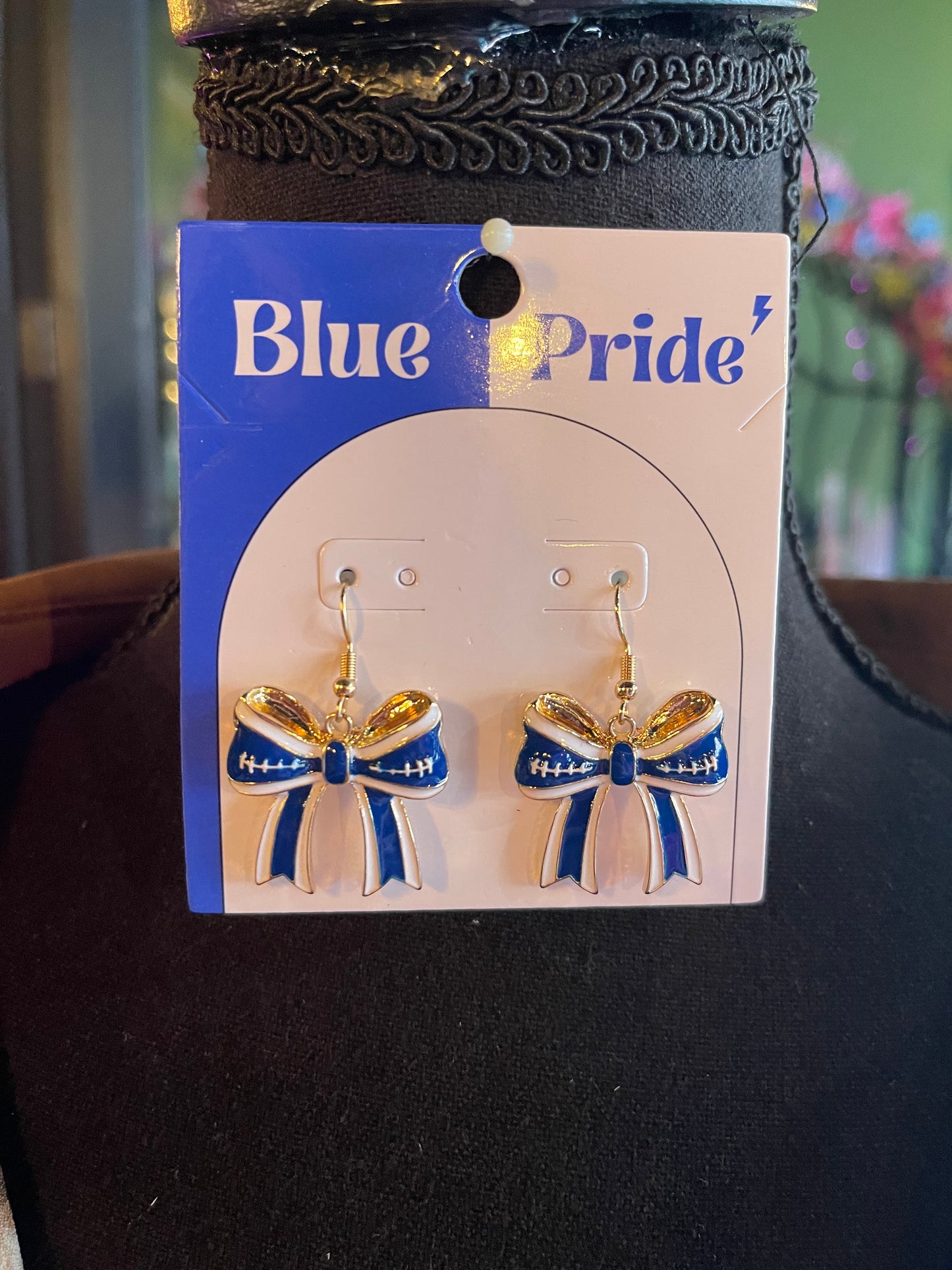 GameDay Football Bow Earrings