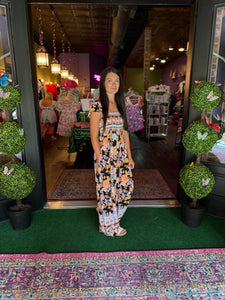 Black Floral Jumpsuit