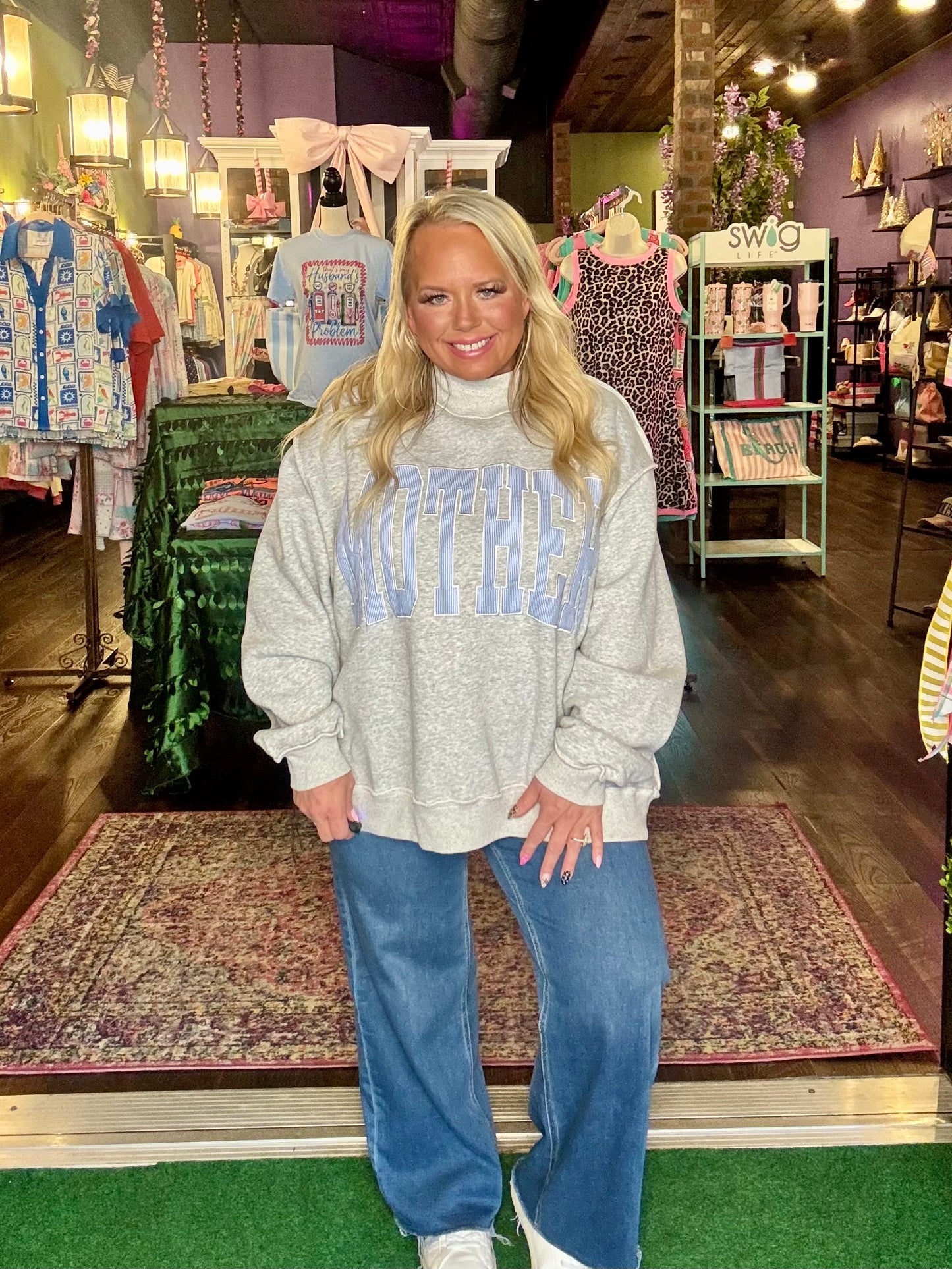Mother Mockneck Sweatshirt