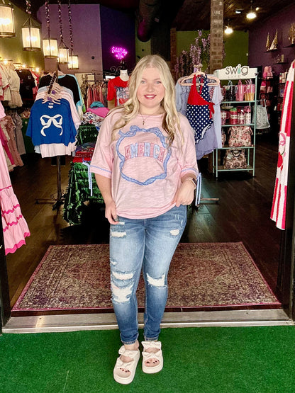 Coquette Gingham “ America ” T-shirt
