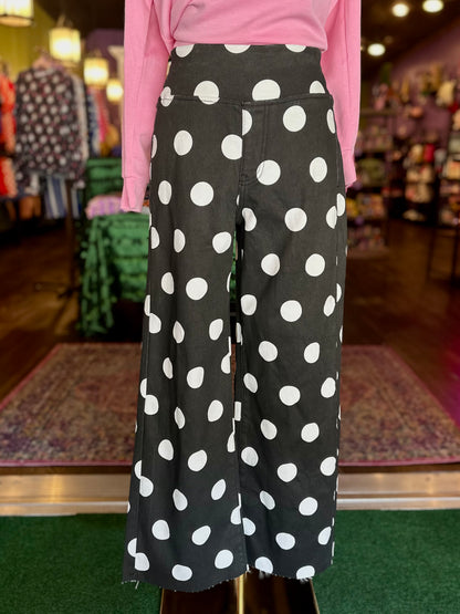 Jess Lea After Dark Polka Dot Denim Pants