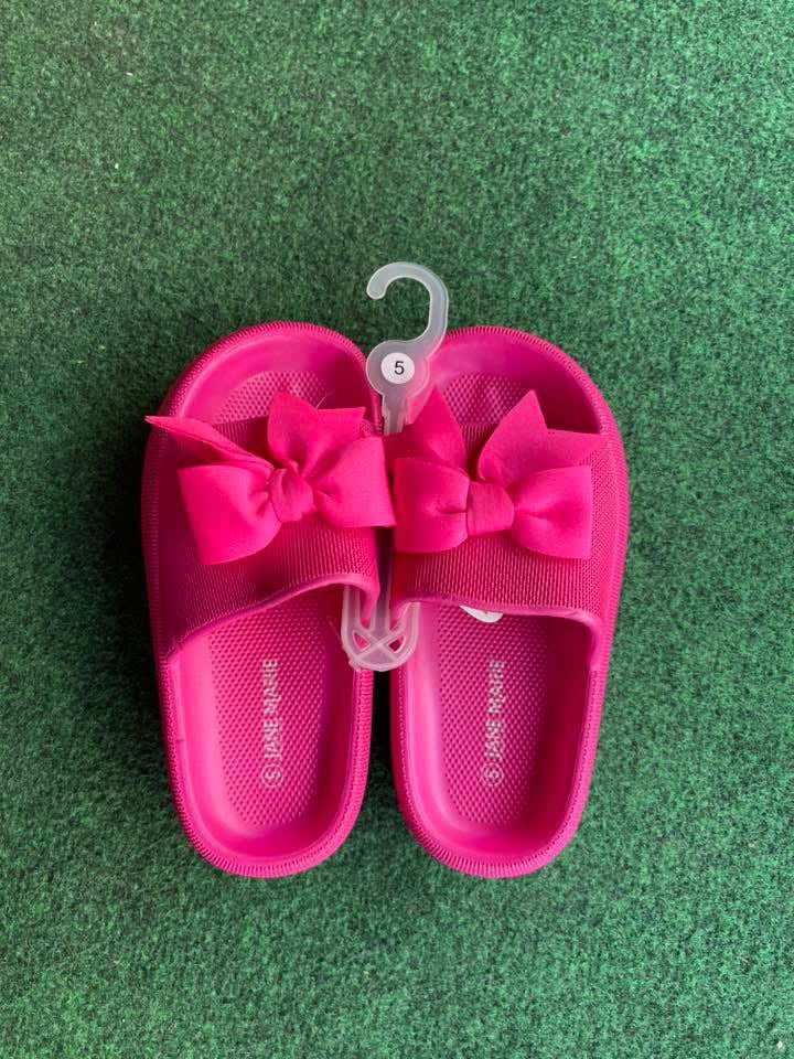 Hot Pink Bow Slide Sandals