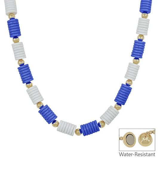 Blue/White Game Day Necklace