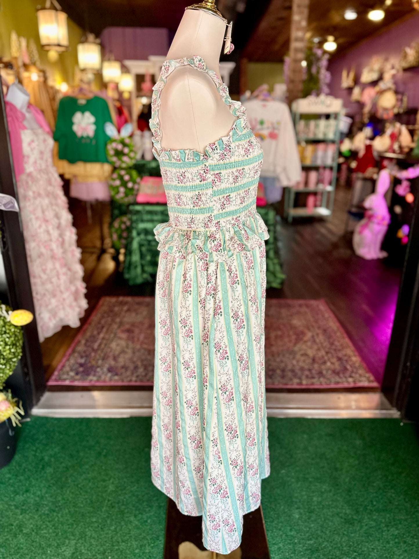 Mint Tea Garden Midi Dress