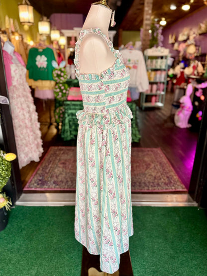 Mint Tea Garden Midi Dress