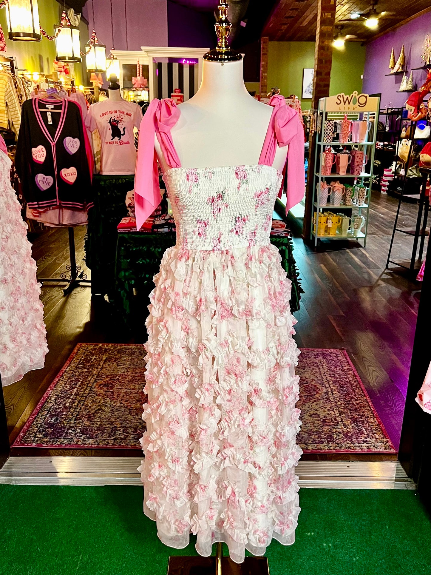 Pink Petal Promise Midi Dress