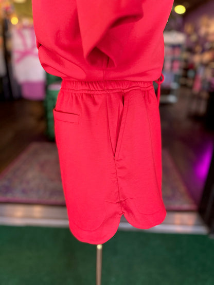 Ruby Scuba Top & Shorts Set