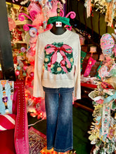 Load image into Gallery viewer, Pearl Christmas Wreath Knit Sweater

