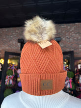 Load image into Gallery viewer, Woven CC Pompom Beanies
