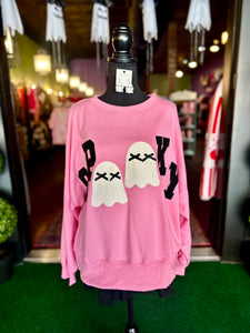 Tweed & Sequin SPOOKY Ghost Sweatshirt