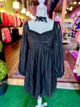 Load image into Gallery viewer, Black Woven Mini Dress
