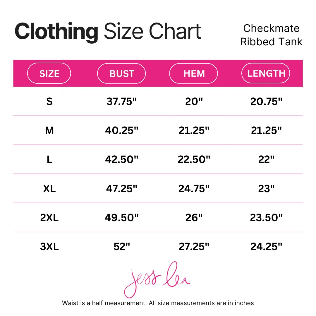 Checkmate Red Ribbed Tank