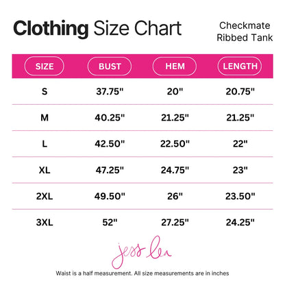 Checkmate Red Ribbed Tank