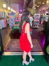 Load image into Gallery viewer, Red Floral Mini Dress
