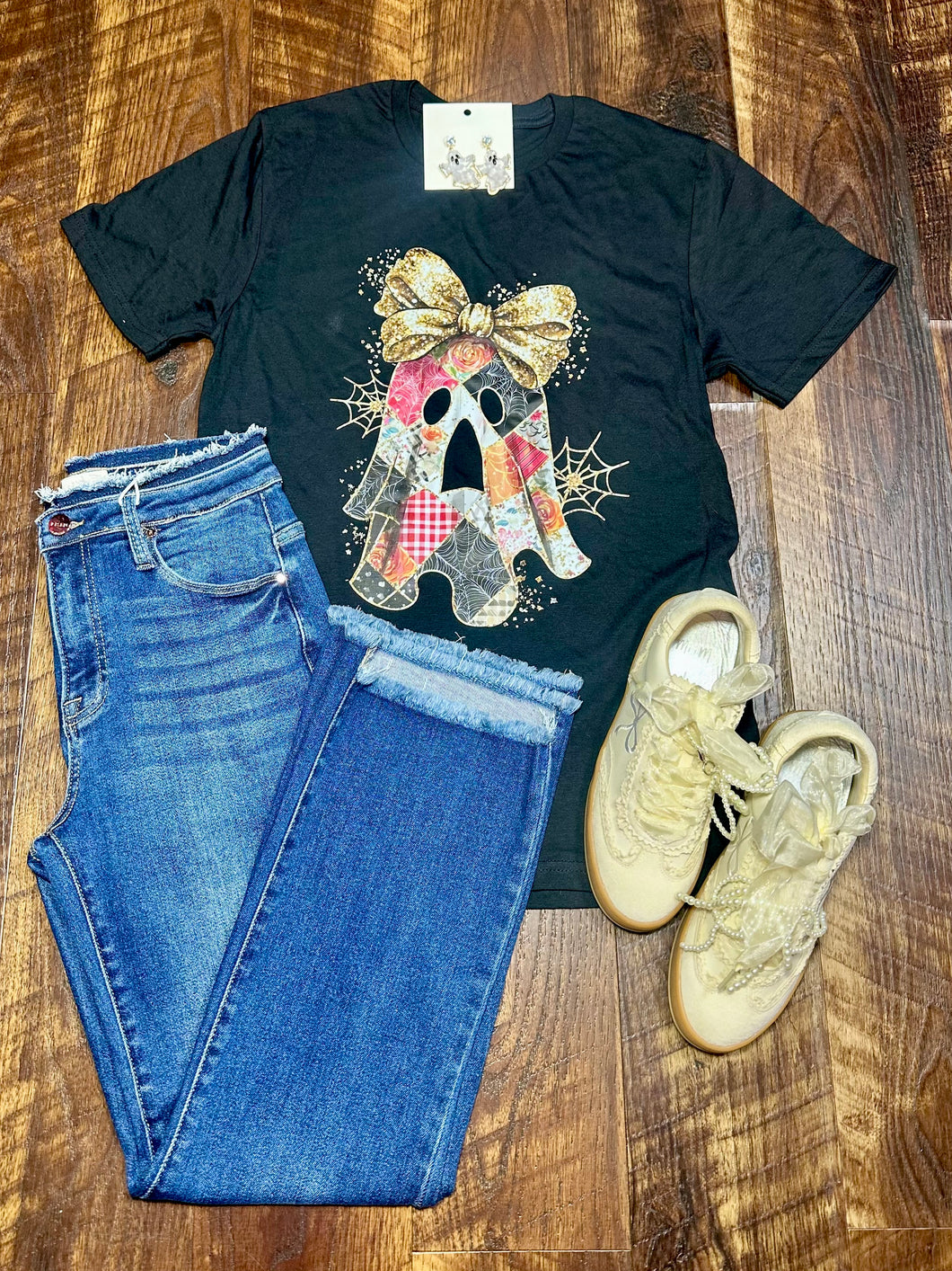 Halloween Patchwork Ghost T-Shirt