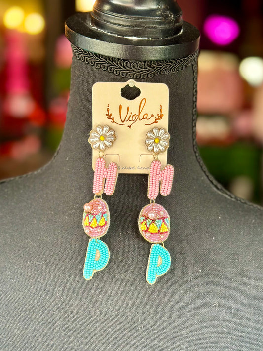 Beaded Easter “ Hop ” Earrings