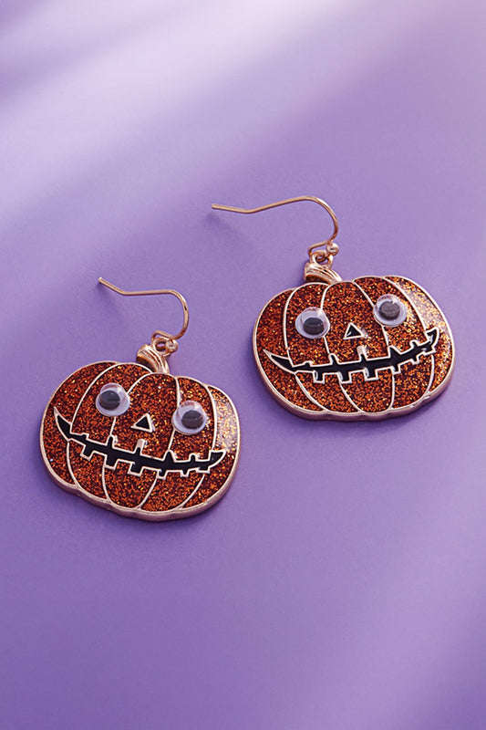 Glitter Jack O’ Lantern Earrings