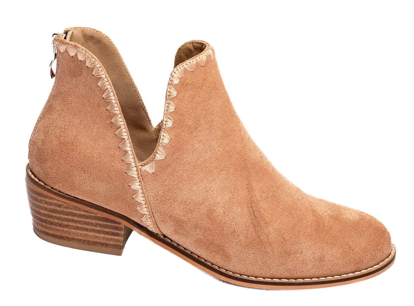 Corky’s Spice It Up Camel Faux Suede Booties