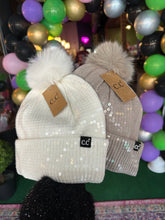 Load image into Gallery viewer, Full Sequin CC Pompom beanies
