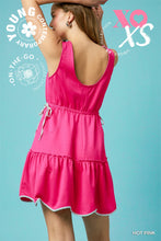 Load image into Gallery viewer, Hot Pink Nautical-Inspired Tiered Mini Dress
