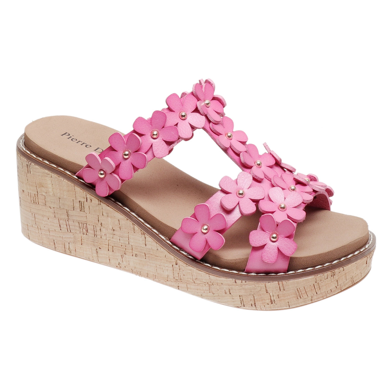 Fuchsia Floral Wedges