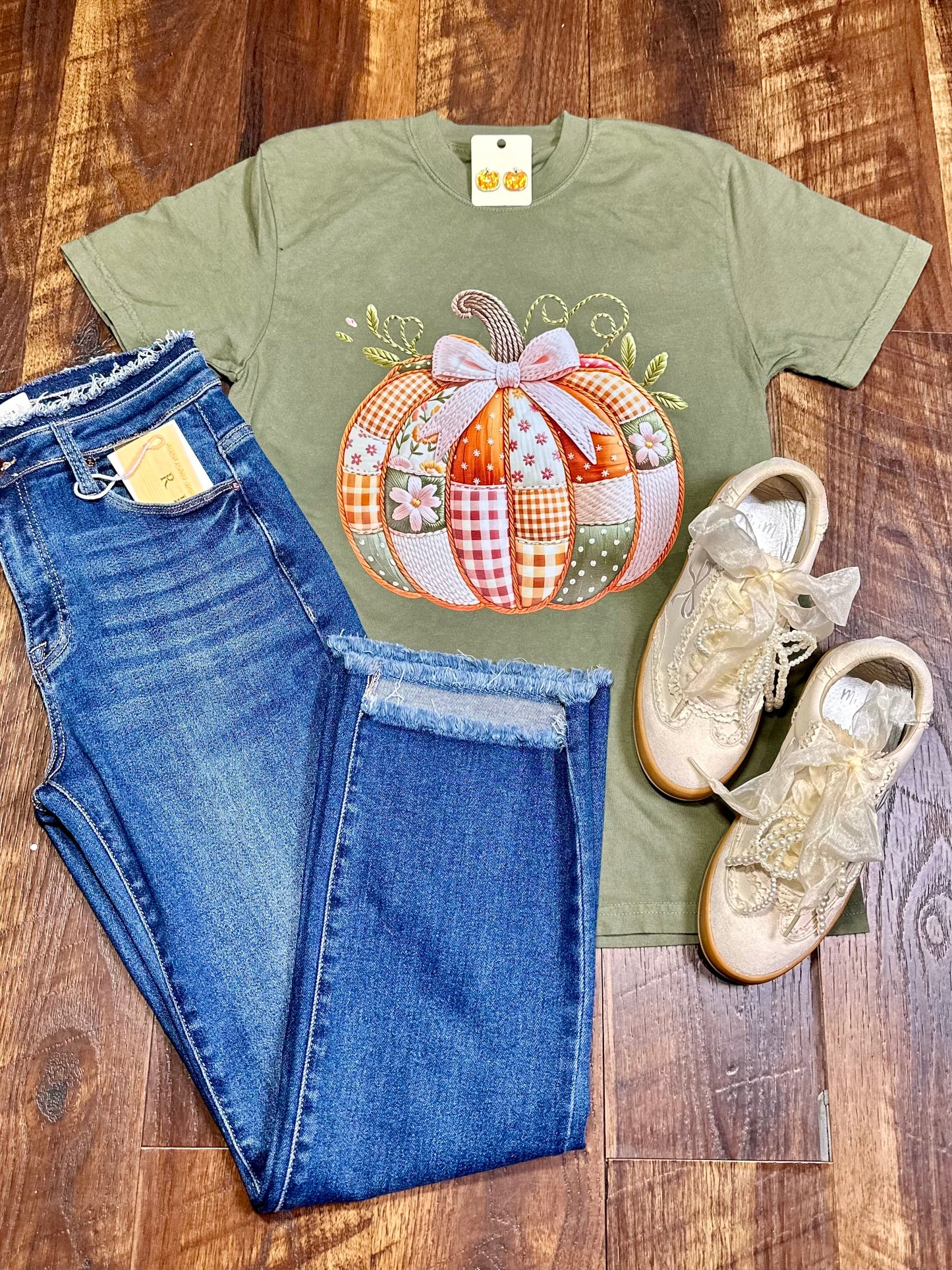 Comfort Colors Patchwork Pumpkin T-Shirt