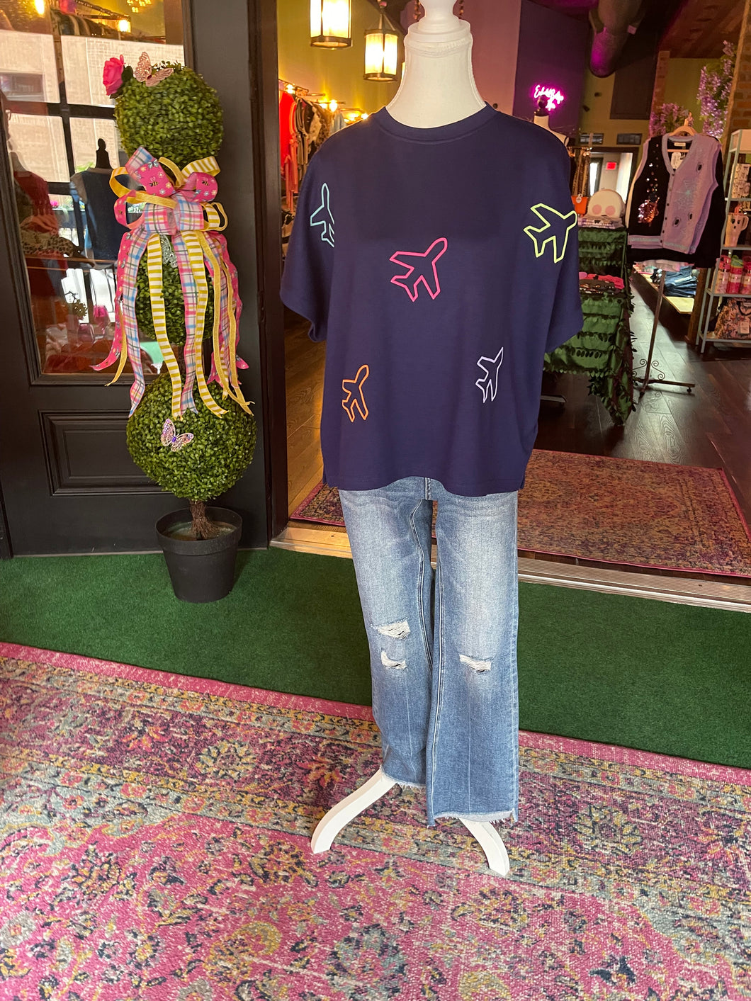 Around the World Embroidered Top