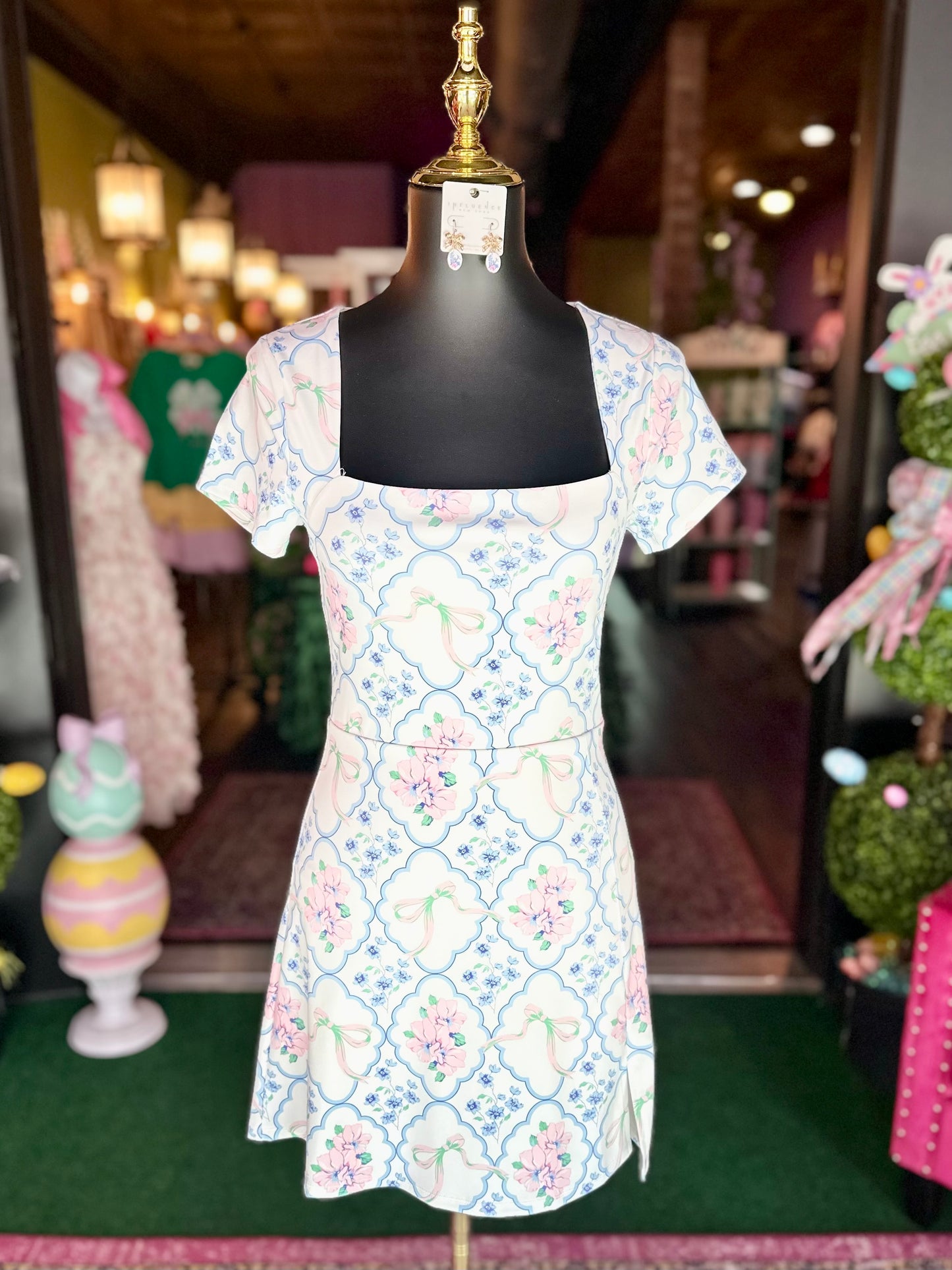 Blushing Porcelain Mini Dress