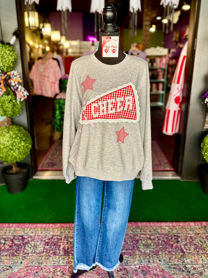 Game Day CHEER Patchwork Crewneck