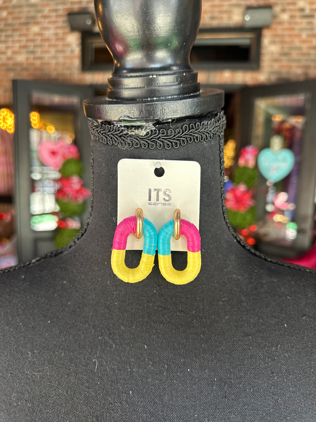 Multicolor Raffia earrings