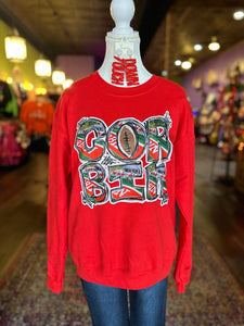 Red Corbin Football sweatshirt