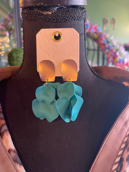 Color Coated Petal Earrings