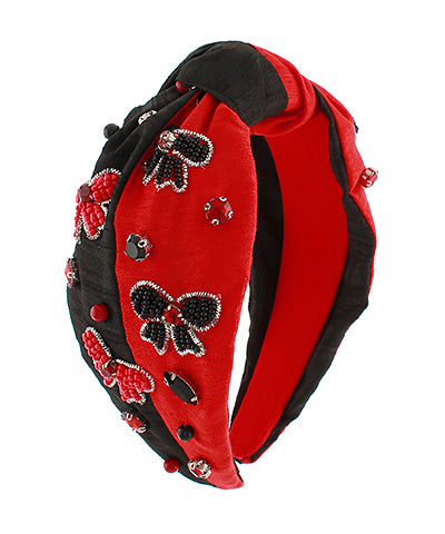 Red & Black GameDay Headband