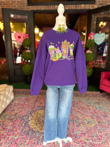 Purple Mardi Gras Sweatshirt