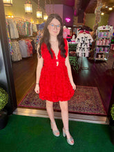 Load image into Gallery viewer, Red Floral Mini Dress
