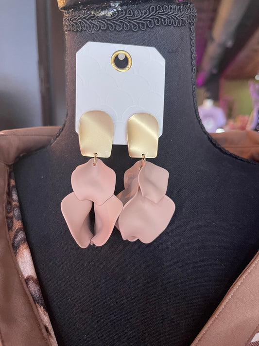 Color Coated Petal Earrings